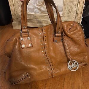 Michael Kors Tan Leather Studded Women's Bag